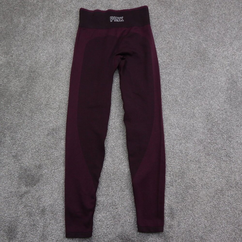 Pink Victoria Secret Women's Activewear Skinny Legging Pant High Waist Maroon XS